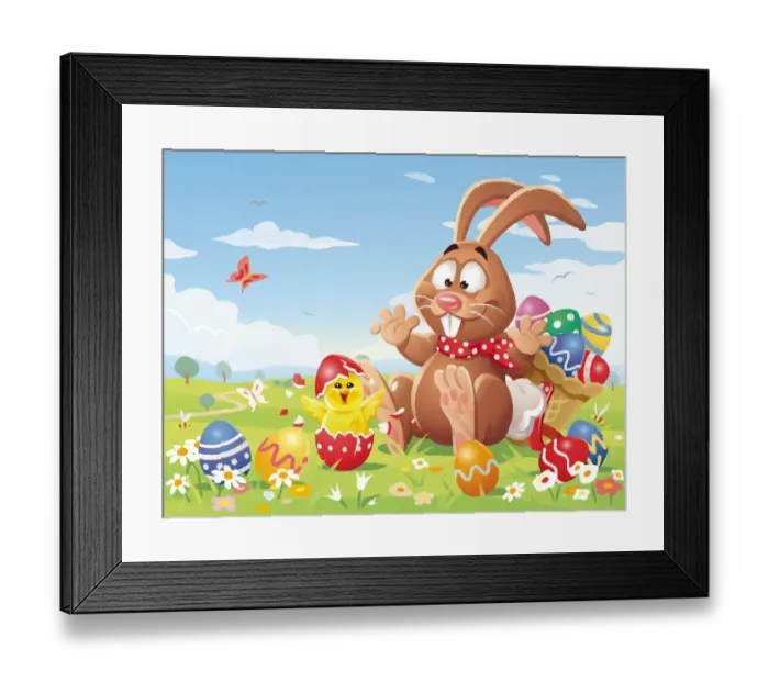 Framed Print : Surprised Easter Bunny Framed Print : Surprised Easter Bunny