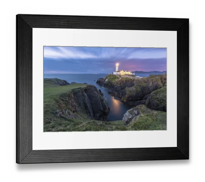 Framed Print : Fanad Head (FAanaid) lighthouse, County Donegal, Ulster region, Ireland, Europe. Lighthouse and its cove at night Framed Print : Fanad Head (FAanaid) lighthouse, County Donegal, Ulster region, Ireland, Europe. Lighthouse and its cove at night