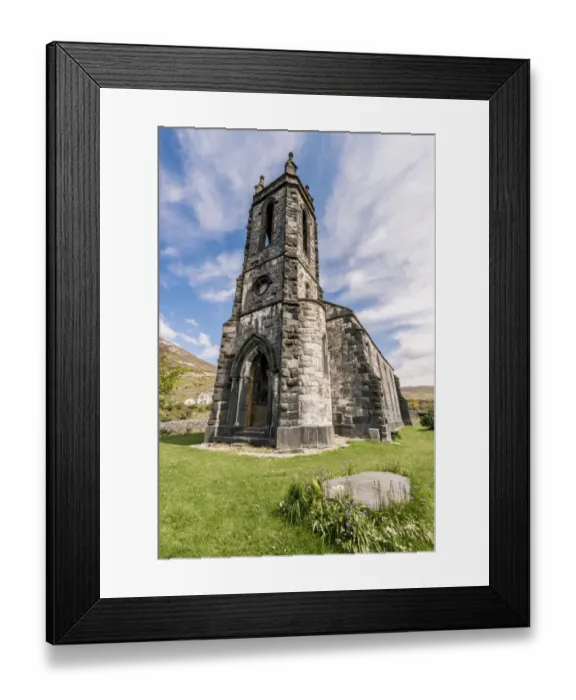 Framed Print : Dunlewy (Dunlewey) Old Church, Poisoned Glen, County Donegal, Ulster region, Ireland, Europe. Tombs in front of the old church Framed Print : Dunlewy (Dunlewey) Old Church, Poisoned Glen, County Donegal, Ulster region, Ireland, Europe. Tombs in front of the old church