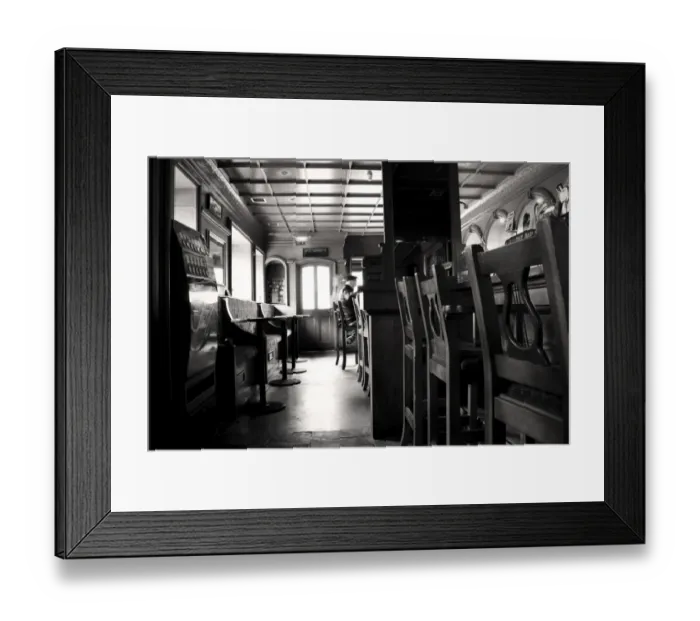 Framed Print : Interior of a Quiet Bar