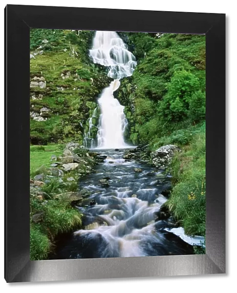 Republic of Ireland, Donegal, Ardara, waterfall