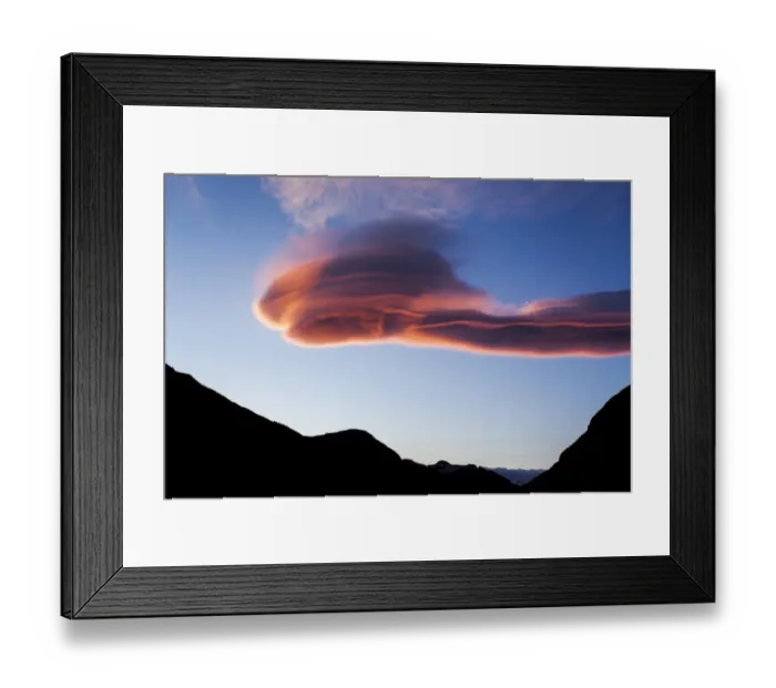 Framed Print : Lenticular Cloud, Katmai National Park, Alaska Framed Print : Lenticular Cloud, Katmai National Park, Alaska