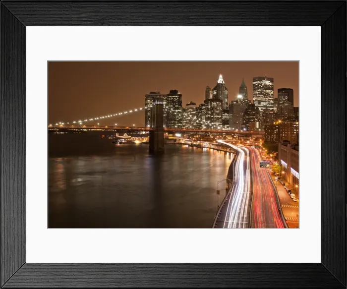 Framed Print : Brooklyn Bridge and Manhattan, New York City Framed Print : Brooklyn Bridge and Manhattan, New York City