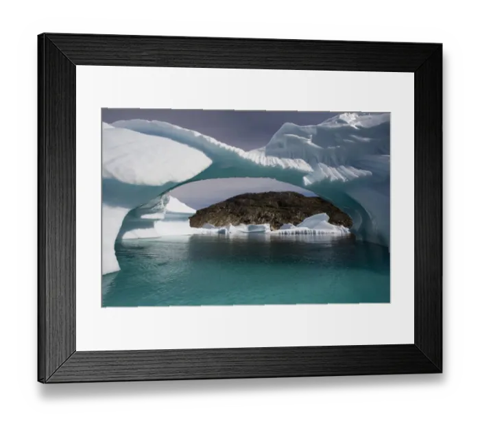 Framed Print : Greenland, Unartoq Island, arched icebergs floating in Unartoq Fjord Framed Print : Greenland, Unartoq Island, arched icebergs floating in Unartoq Fjord