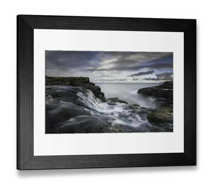 Framed Print : Dunseverick Falls along the famous Causeway Coast in Northern Ireland Framed Print : Dunseverick Falls along the famous Causeway Coast in Northern Ireland