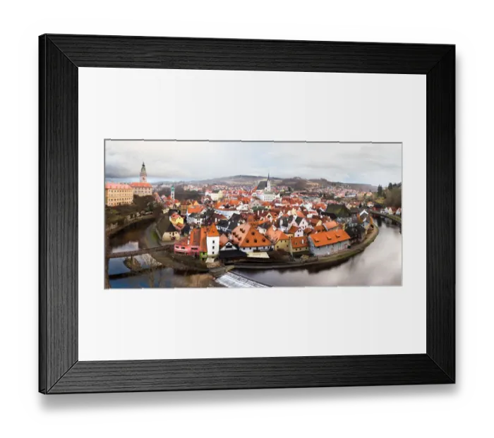 Framed Print : Panoramic view of Cesky Krumlov, Czech Republic Framed Print : Panoramic view of Cesky Krumlov, Czech Republic