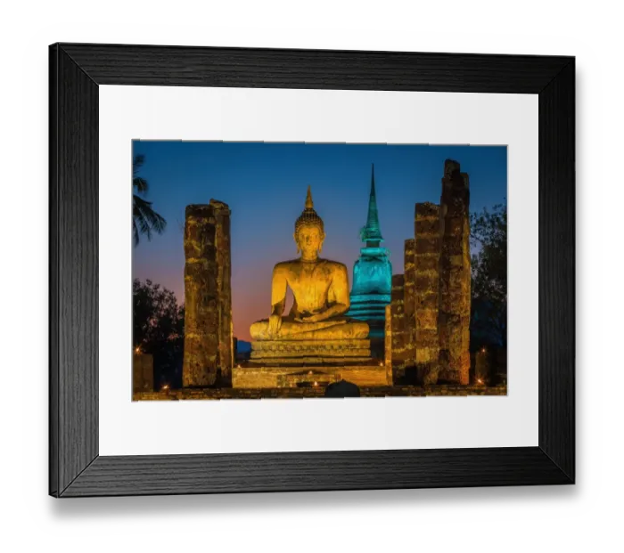 Framed Print : Buddha Statue at Wat Mahathat in Sukhothai Historical Park, Thailand Framed Print : Buddha Statue at Wat Mahathat in Sukhothai Historical Park, Thailand