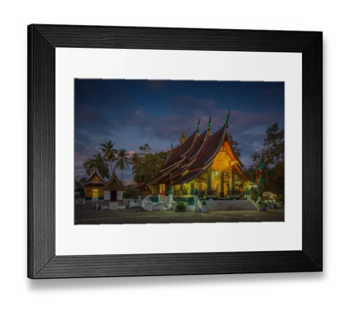 Framed Print : Wat Xieng thong temple at twilight time Framed Print : Wat Xieng thong temple at twilight time
