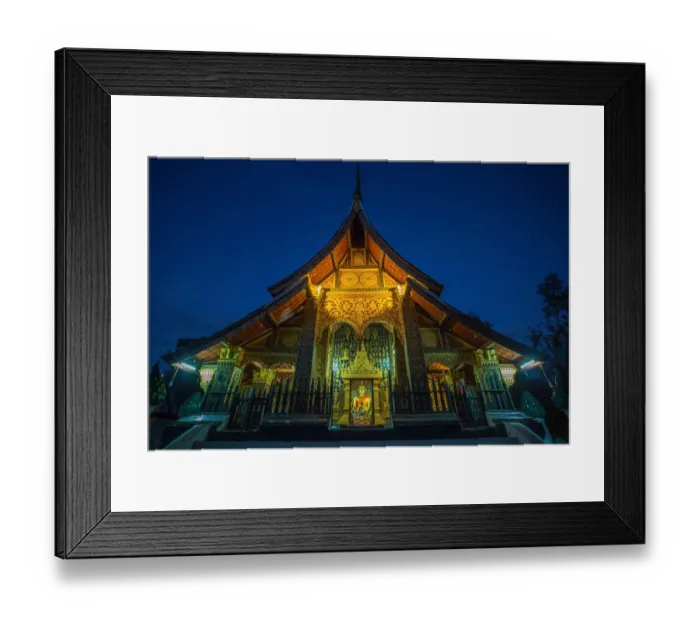 Framed Print : Wat Xieng thong temple at twilight time Framed Print : Wat Xieng thong temple at twilight time