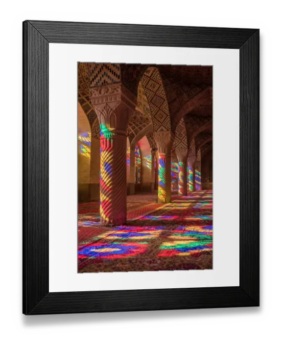 Framed Print : Nasir ol Molk Mosque in Shiraz, Iran