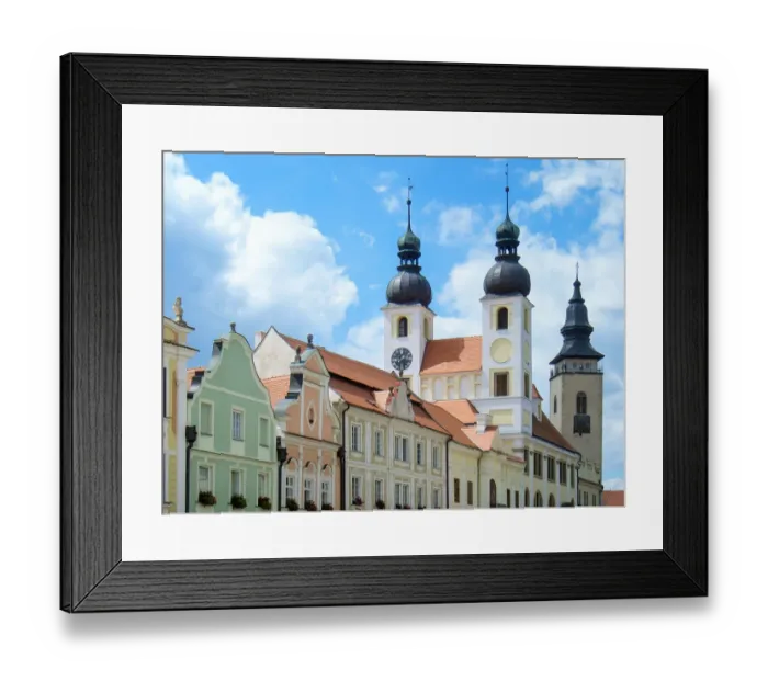 Framed Print : Holy Name of Jesus Church, Telc, Czech republic Framed Print : Holy Name of Jesus Church, Telc, Czech republic