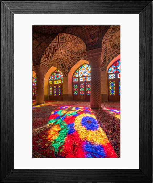 Framed Print : Nasir ol Molk Mosque in Shiraz, Iran Framed Print : Nasir ol Molk Mosque in Shiraz, Iran