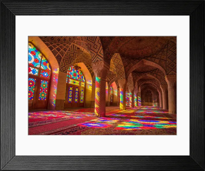 Framed Print : Nasir ol Molk Mosque in Shiraz, Iran Framed Print : Nasir ol Molk Mosque in Shiraz, Iran