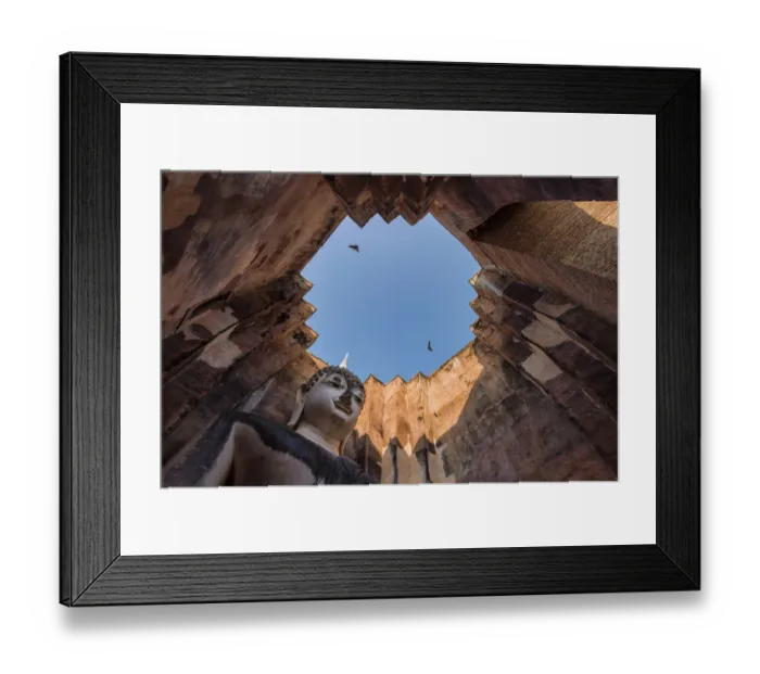 Framed Print : The antique Buddha image in Srichum temple Framed Print : The antique Buddha image in Srichum temple