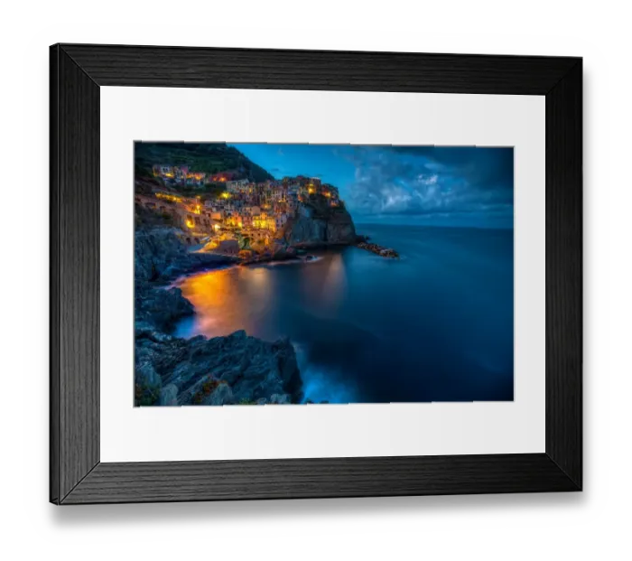 Framed Print : Manarola Italy at Blue Hour Framed Print : Manarola Italy at Blue Hour