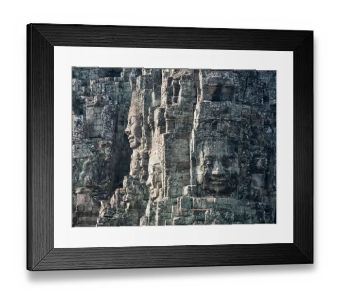 Framed Print : Buddhist faces on towers at Bayon Temple, Cambodia Framed Print : Buddhist faces on towers at Bayon Temple, Cambodia
