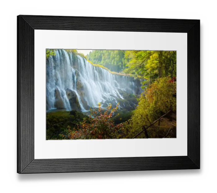 Framed Print : Waterfall at Jiuzhaigou, Sichuan, China Framed Print : Waterfall at Jiuzhaigou, Sichuan, China