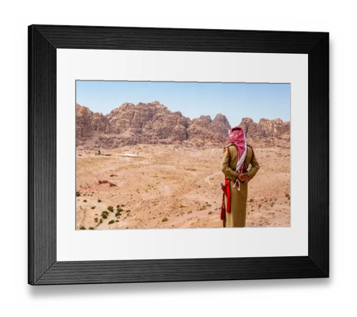 Framed Print : Jordanian Royal Bedouin Police - Petra, Jordan Framed Print : Jordanian Royal Bedouin Police - Petra, Jordan