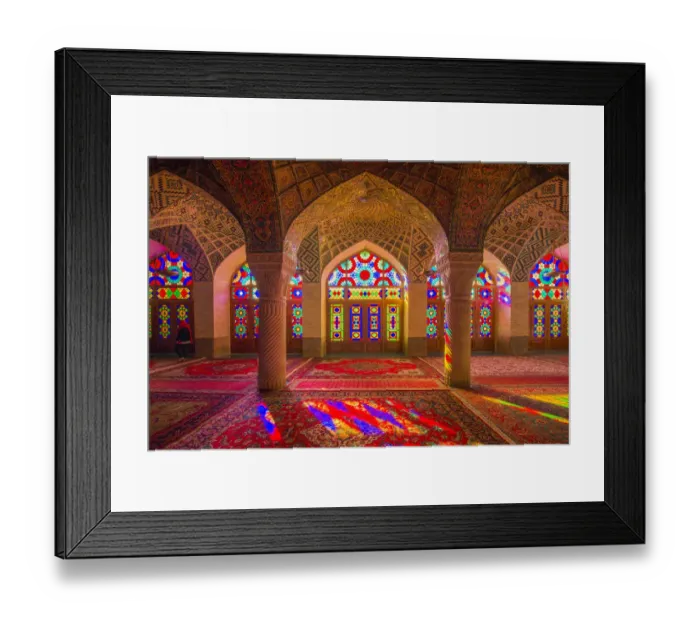 Framed Print : Nasir Al-Mulk Mosque, Shiraz, Iran Framed Print : Nasir Al-Mulk Mosque, Shiraz, Iran