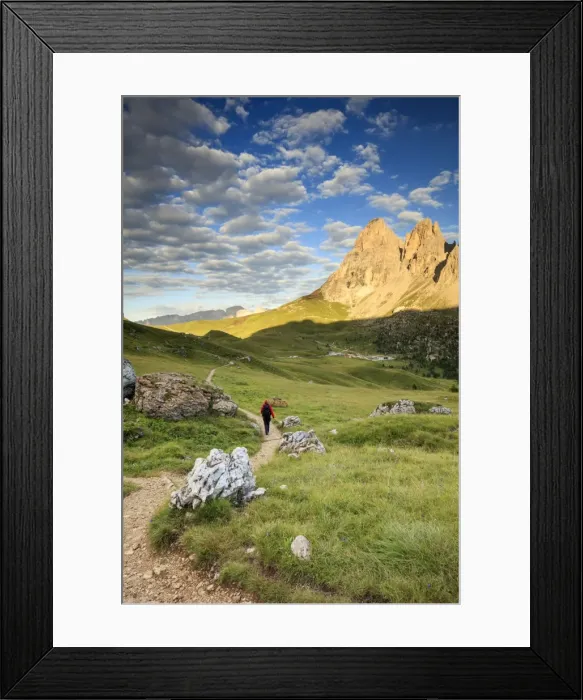 Framed Print : Mountain trekking, Dolomites Framed Print : Mountain trekking, Dolomites