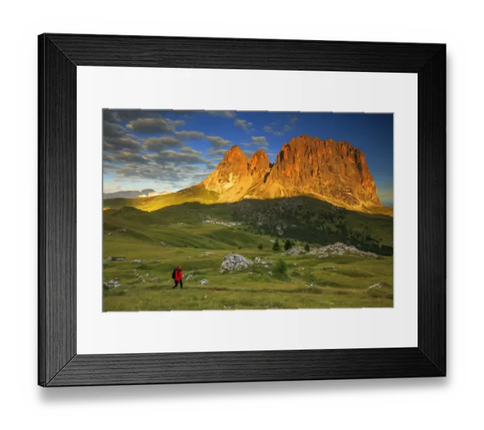 Framed Print : Mountain trekking, Dolomites Framed Print : Mountain trekking, Dolomites