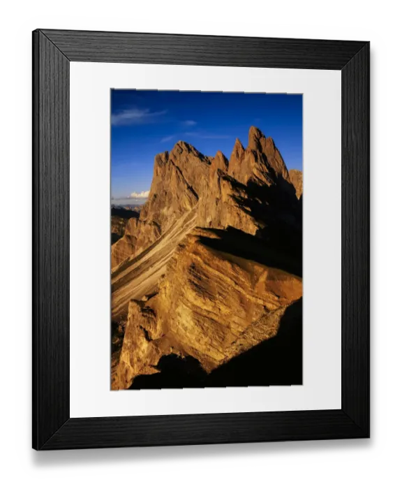 Framed Print : Seceda mountain at sunset Framed Print : Seceda mountain at sunset
