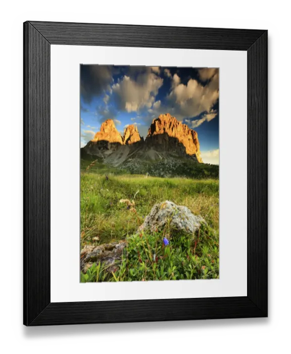 Framed Print : Sassolungo at dawn Framed Print : Sassolungo at dawn