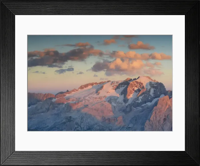 Framed Print : Sunset over Marmolada peak, Dolomites Framed Print : Sunset over Marmolada peak, Dolomites