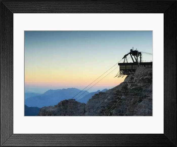 Framed Print : Cable lift on Sass Pordoi, 2950m, Dolomites Framed Print : Cable lift on Sass Pordoi, 2950m, Dolomites