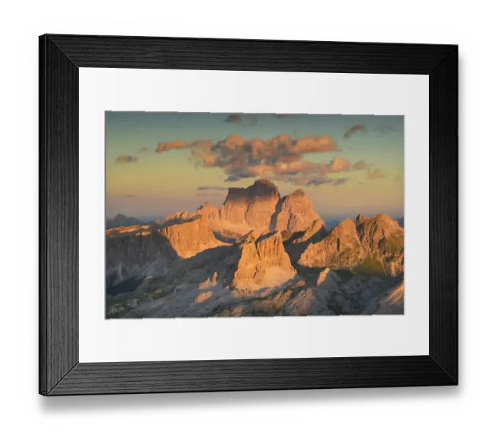 Framed Print : Alpenglow on Pelmo peak, Dolomites