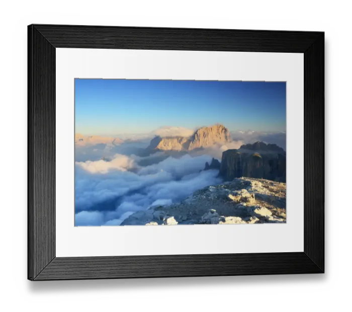 Framed Print : Sasso Lungo at sunrise, Dolomites Framed Print : Sasso Lungo at sunrise, Dolomites