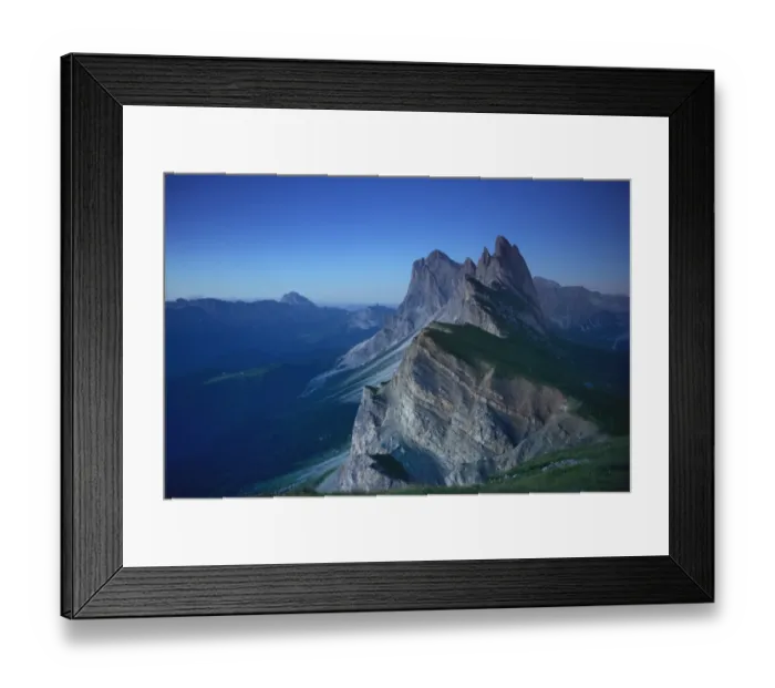 Framed Print : Seceda and the Odle Group in the Blue Hour, Dolomites Framed Print : Seceda and the Odle Group in the Blue Hour, Dolomites