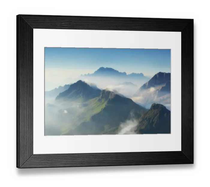 Framed Print : Morning fogs in the Dolomites Framed Print : Morning fogs in the Dolomites