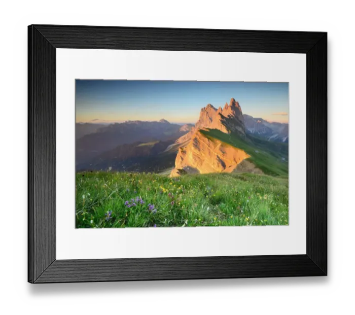 Framed Print : Seceda Sunset, Odle group, Dolomites Framed Print : Seceda Sunset, Odle group, Dolomites