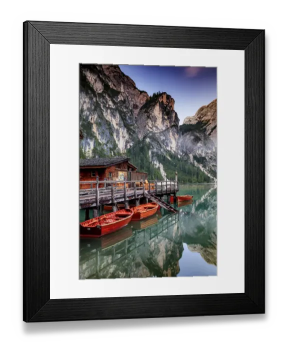 Framed Print : Braies lake Framed Print : Braies lake