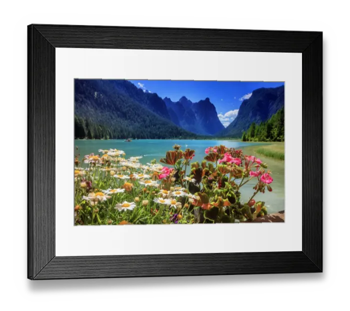Framed Print : Dobbiaco lake, Dolomites Framed Print : Dobbiaco lake, Dolomites