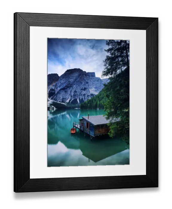 Framed Print : Braies lake
