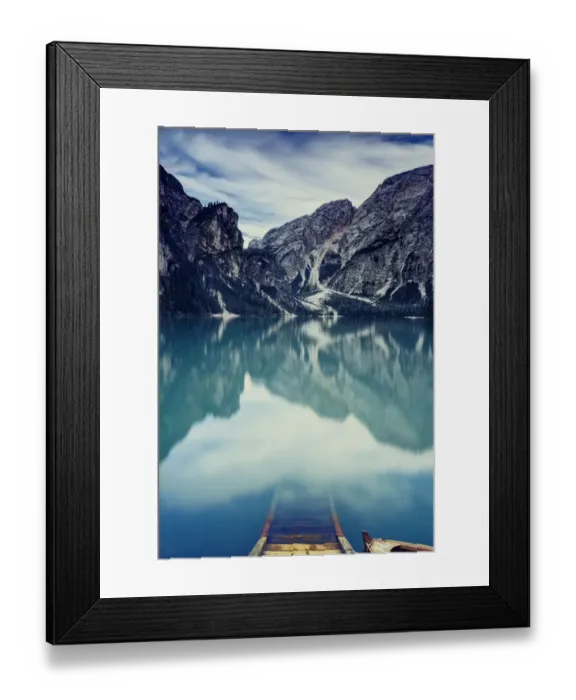 Framed Print : Braies lake Framed Print : Braies lake