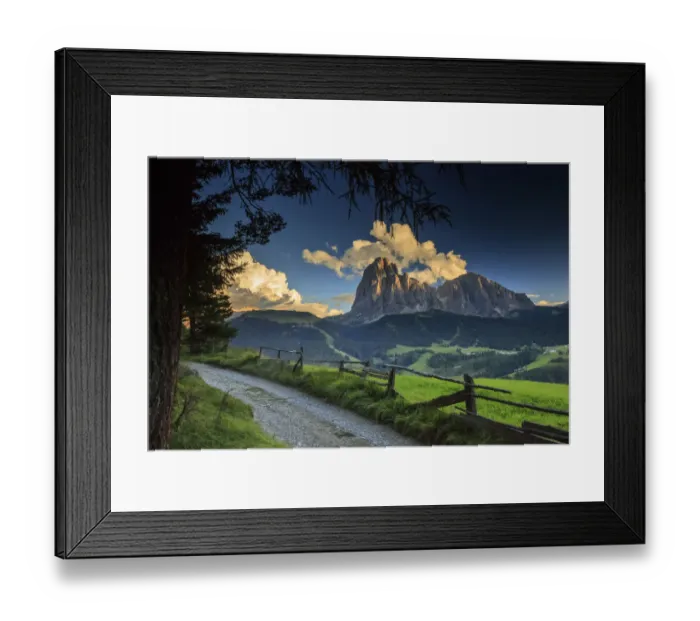 Framed Print : Sunset on Sassolino mountain