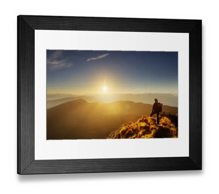 Framed Print : Trekking at sunset Framed Print : Trekking at sunset