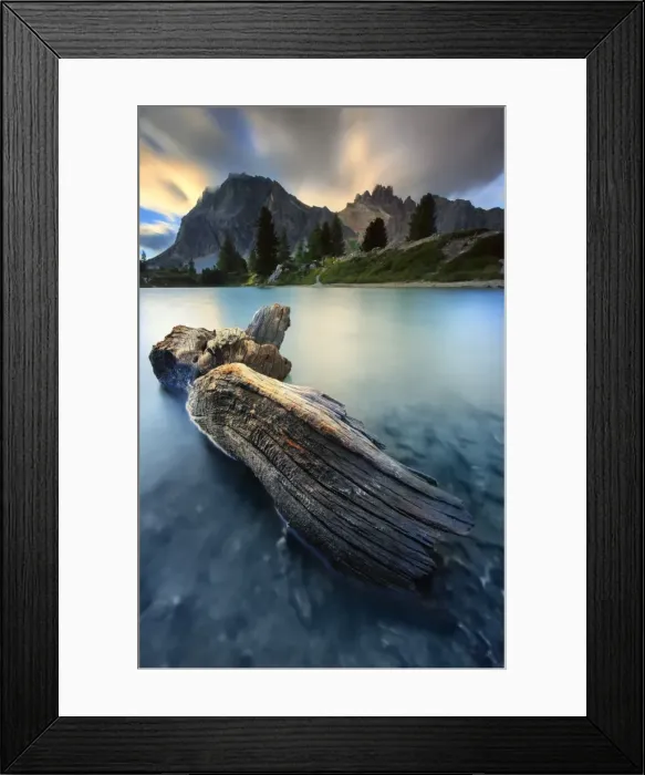 Framed Print : Lagazuoi reflecting in a pond Framed Print : Lagazuoi reflecting in a pond