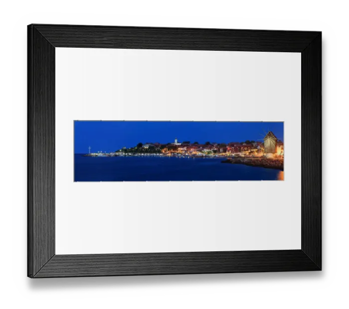 Framed Print : Nessebar old wildmill at night, Bulgaria Framed Print : Nessebar old wildmill at night, Bulgaria