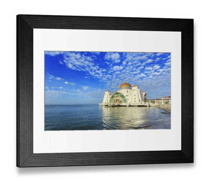 Framed Print : Malacca Straits Mosque - Masjid Selat Melaka Framed Print : Malacca Straits Mosque - Masjid Selat Melaka