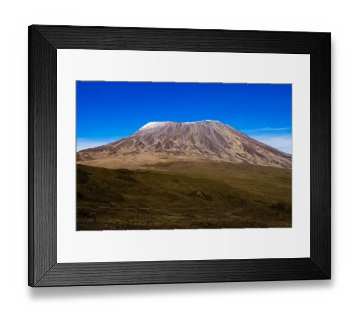 Framed Print : The View of Mt. Kilimanjaro Across The Saddle Framed Print : The View of Mt. Kilimanjaro Across The Saddle