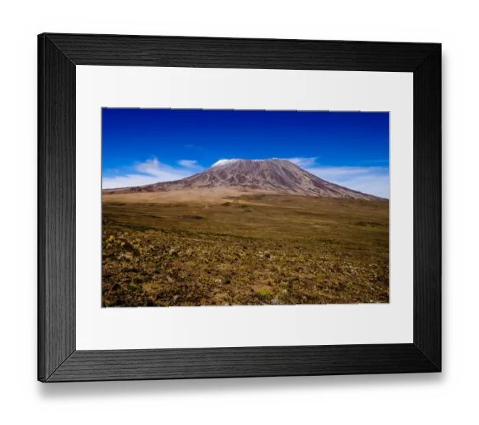 Framed Print : The View of Mt. Kilimanjaro Across The Saddle Framed Print : The View of Mt. Kilimanjaro Across The Saddle