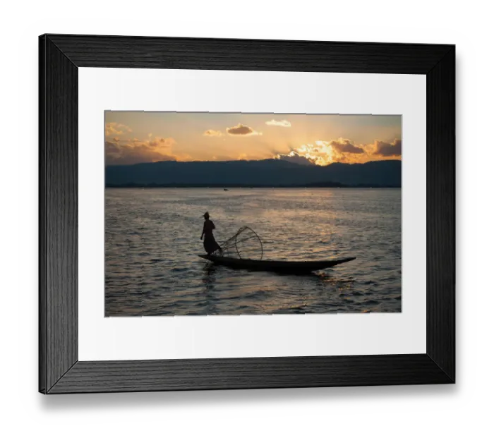 Framed Print : Fisherman at inle lake Framed Print : Fisherman at inle lake