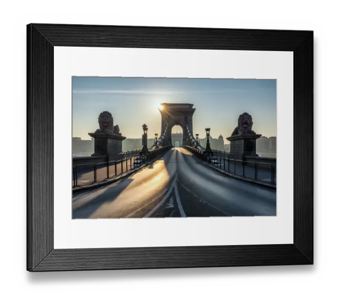 Framed Print : Chain bridge of Budapest, Hungary