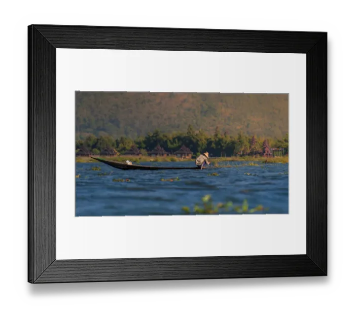 Framed Print : fisherman at inle lake Framed Print : fisherman at inle lake