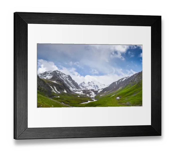 Framed Print : Nalati Grassland and Glacier, Xinjiang, China