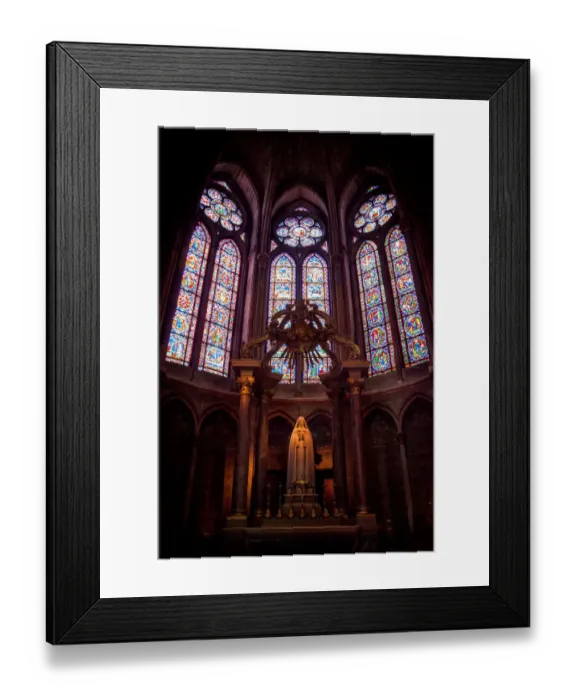 Framed Print : Church painted glass on Notre-Dame de Reims, Reims Cathedral Framed Print : Church painted glass on Notre-Dame de Reims, Reims Cathedral